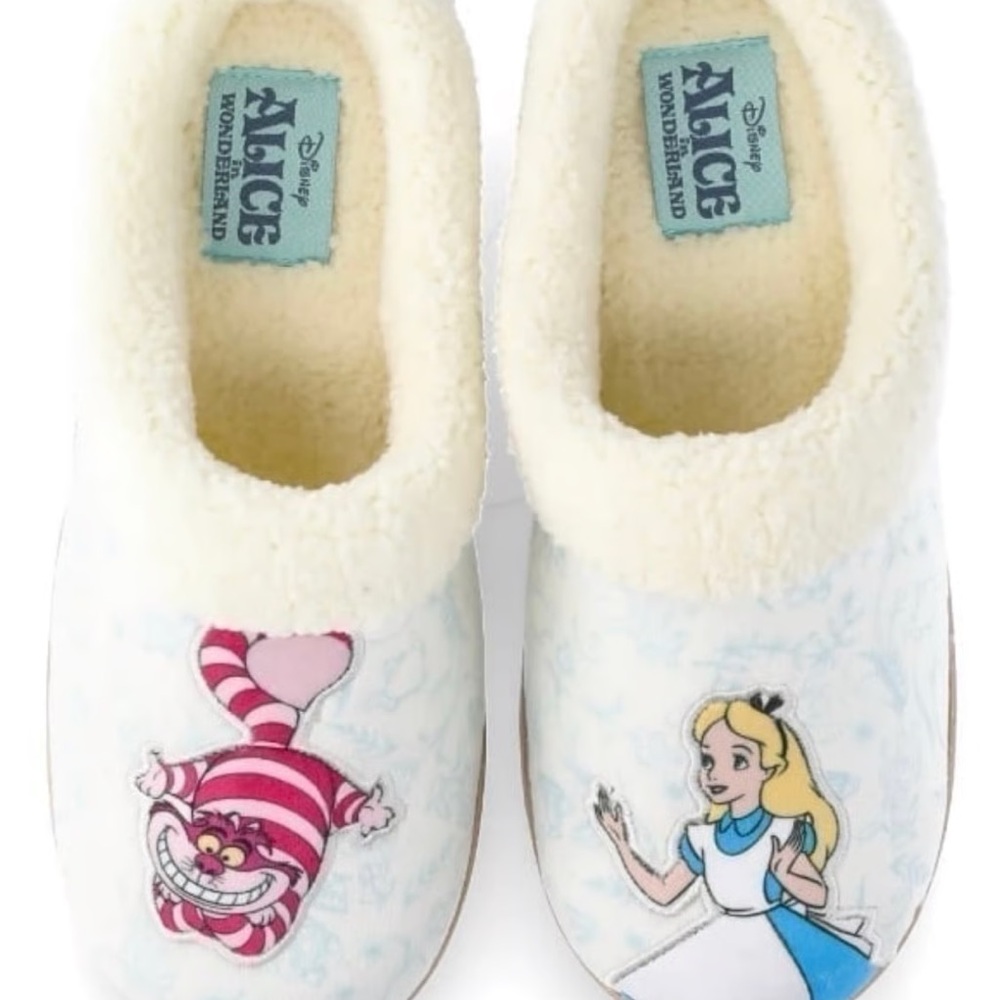 Disney Alice in Wonderland Slippers and Sleep Mask Set Women’s/Juniors (6-7) - Picture 2 of 5